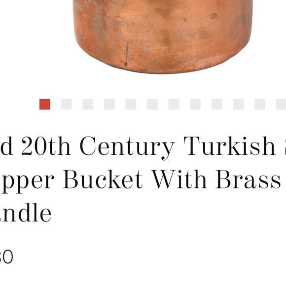 Sold Vintage copper pit with brass handle - Picture 5 of 6